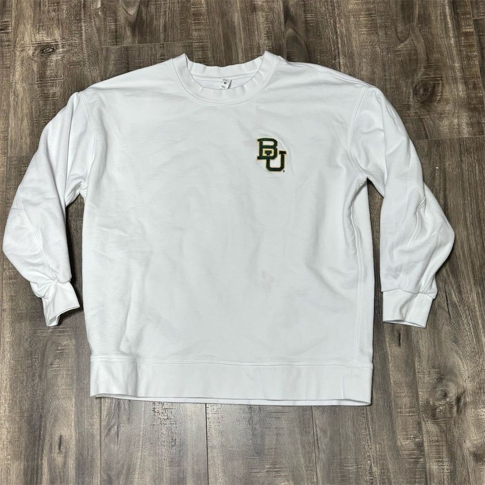 Lululemon Baylor University Kids Crewneck Sweatshirt White‎ Size 8